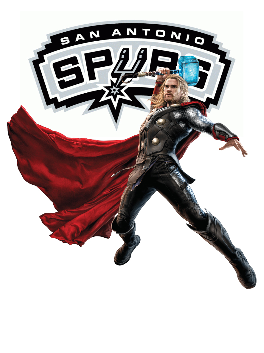 San Antonio Spurs Thor Logo iron on paper